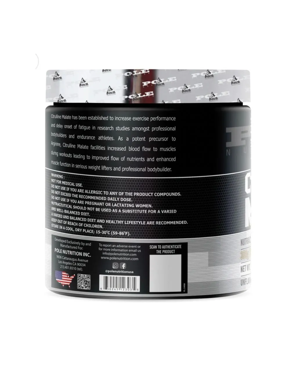 Citrulline-Malate-Pole-Nutrition Citrulline Malate Pole Nutrition